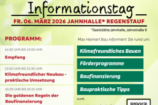 Bauherren-Informationstag am 6. März in der Jahnhalle in Regenstauf